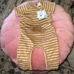 Kate Quinn striped short sleeve onesie